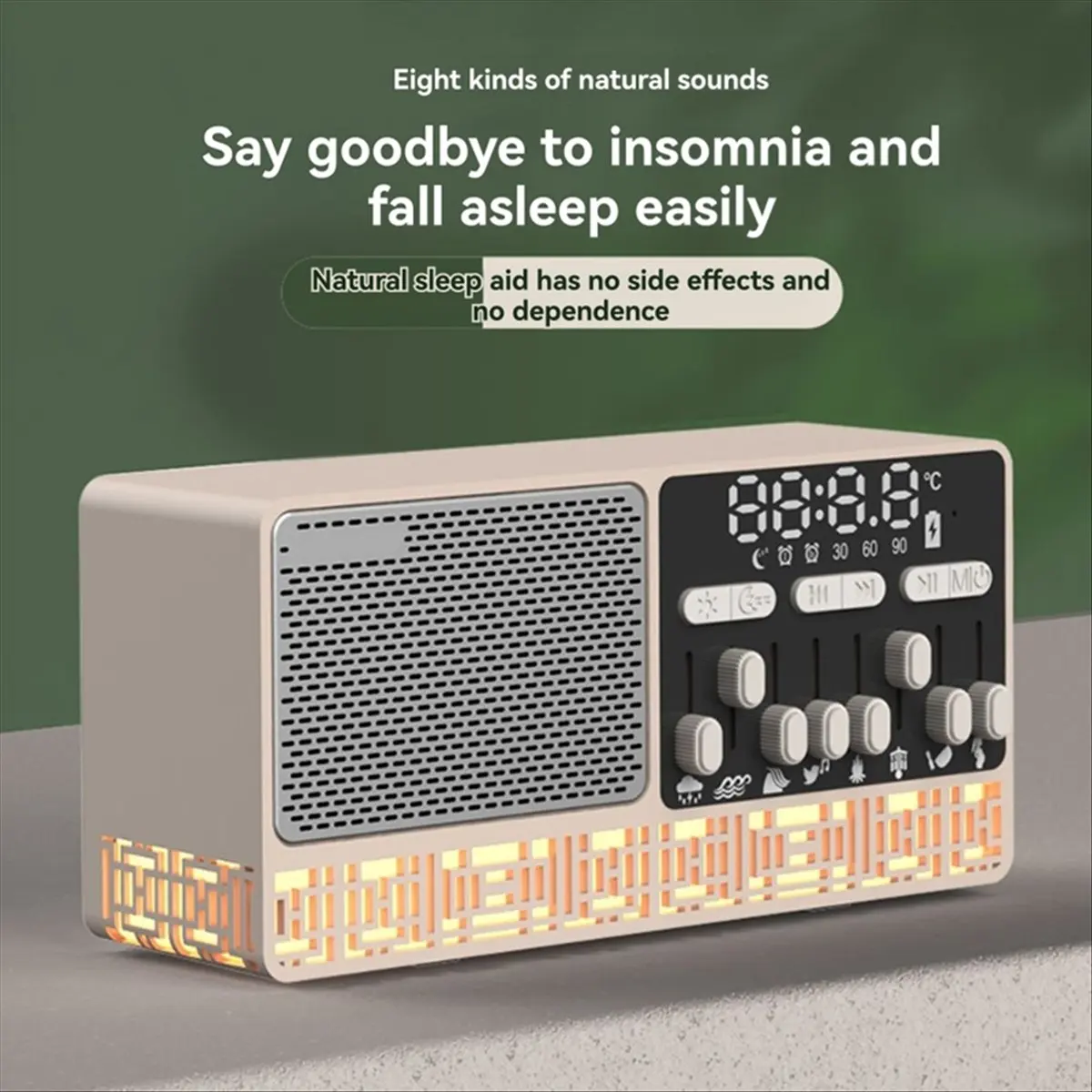 

*AA90P Беспроводной Bluetooth 8, динамик для сна, FM-радио, поддержка музыкального плеера, будильника, TF-карты, U-диска, аудио