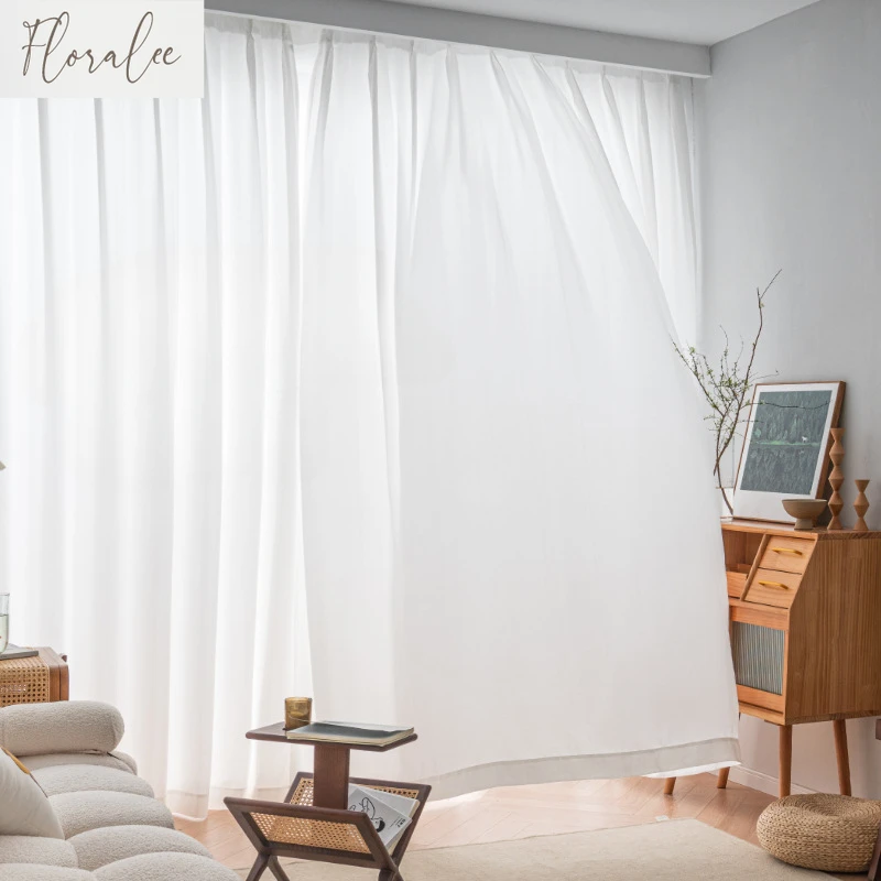 

New Thickened High Quality Tulle for Windows Thin and Light White Gauze Curtain Wear-resistant Uv Protection Window Screen