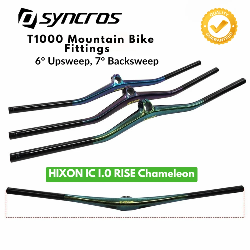 

SYNCROS Chameleon Gloss HIXON IC I.0 RISE Ultralight Carbon One-piece MTB Handlebar, 6° Upsweep, 7° Backsweep, 28.6mm, 780mm