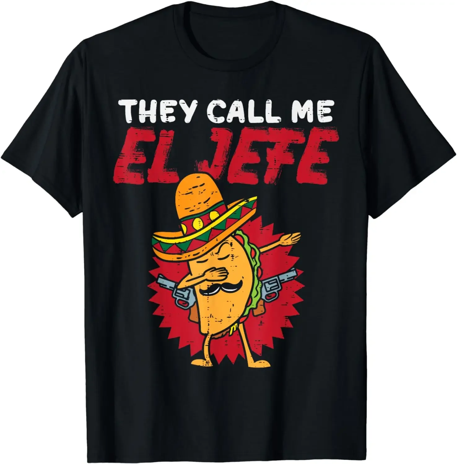 2024 summer tops They Call Me El Jefe Taco Funny Boss Cinco De Mayo Men Boys T-Shirt