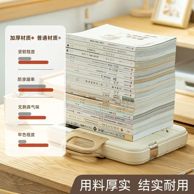 Portable plastic file bag, organ bag, folder A4 calligraphy information bag, test paper data storage