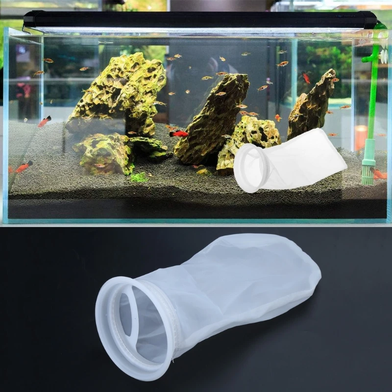 Aquarium Filter Socks 200 Micron 10 Inch Long 4 Inch Plastic Ring Saltwater Fish for Tank Nylon Filter Bags Fits Eshopps