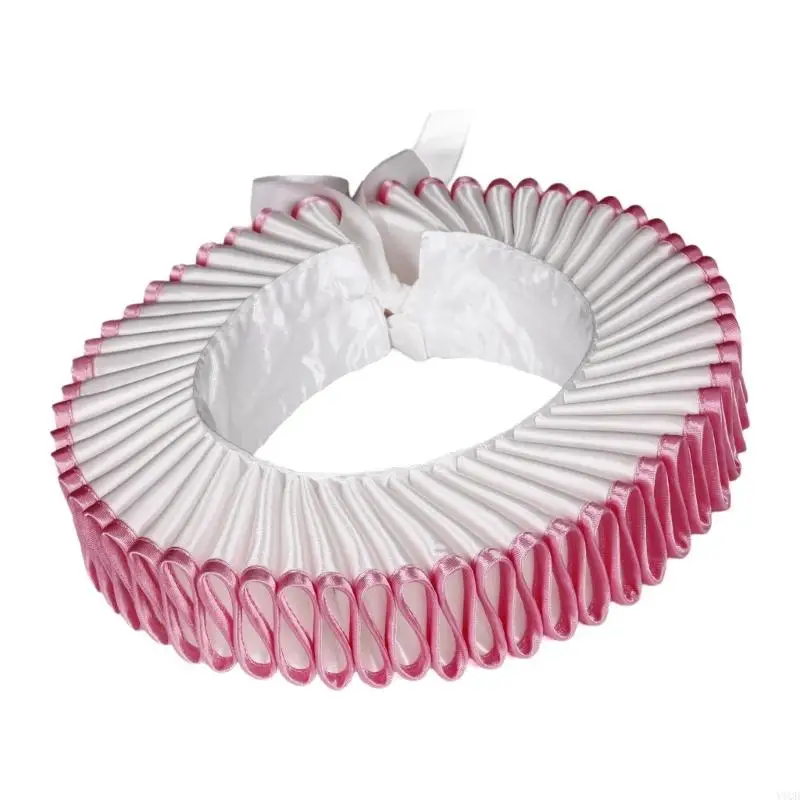 

Elizabethan Neck Ruff Collar Elizabethan Dickens Ruff Neck Clown Collar Victorian Neck Costume Cosplay Props Y1QD