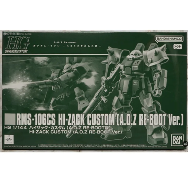 Bandai Genuine HGUC GUNDAM RMS-106CS HI-ZACK CUSTOM [A.O.Z RE-BOOT Ver] Anime Action Figure Collectible Assembly Model Toys Gift