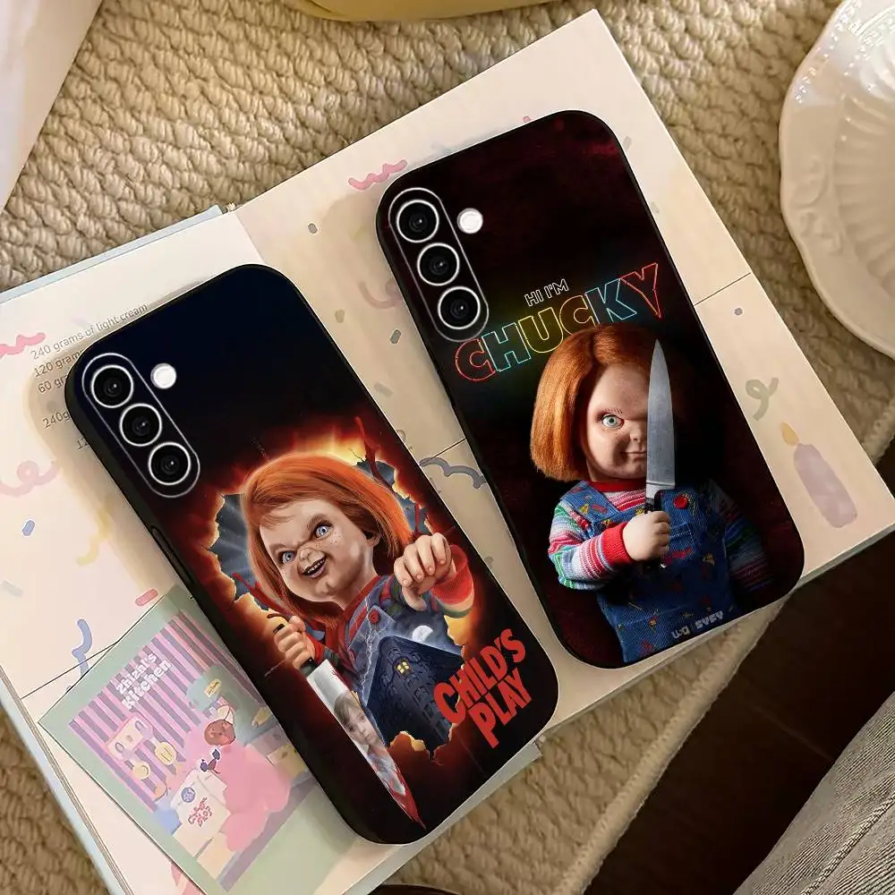 Horror C-Chucky Doll   Phone Case For Samsung Galaxy A73,A72,A71,A70,A53,A52,A51,Others Soft Black Cover