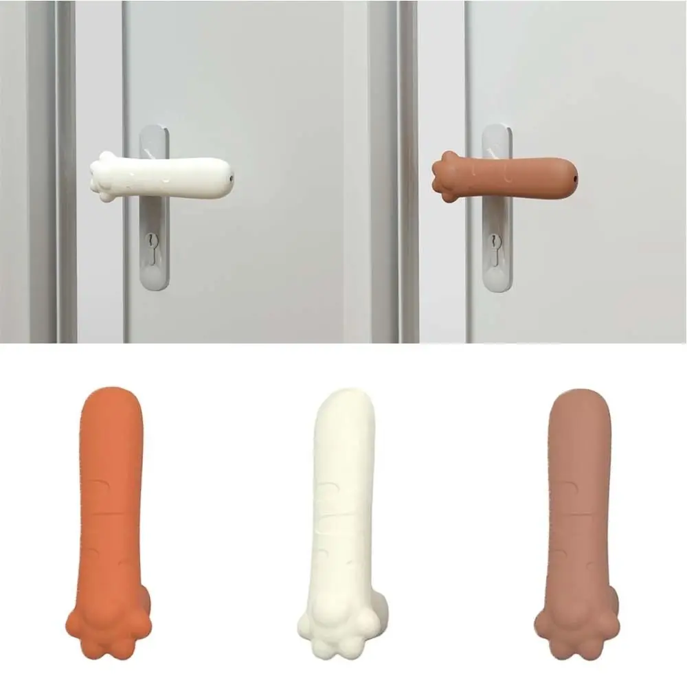 Multifunction Silicone Door Handle Cover Anti-Collision Cat Claw Door Knob Cover Anti-Static Kids Safety Doorknob Protector Home