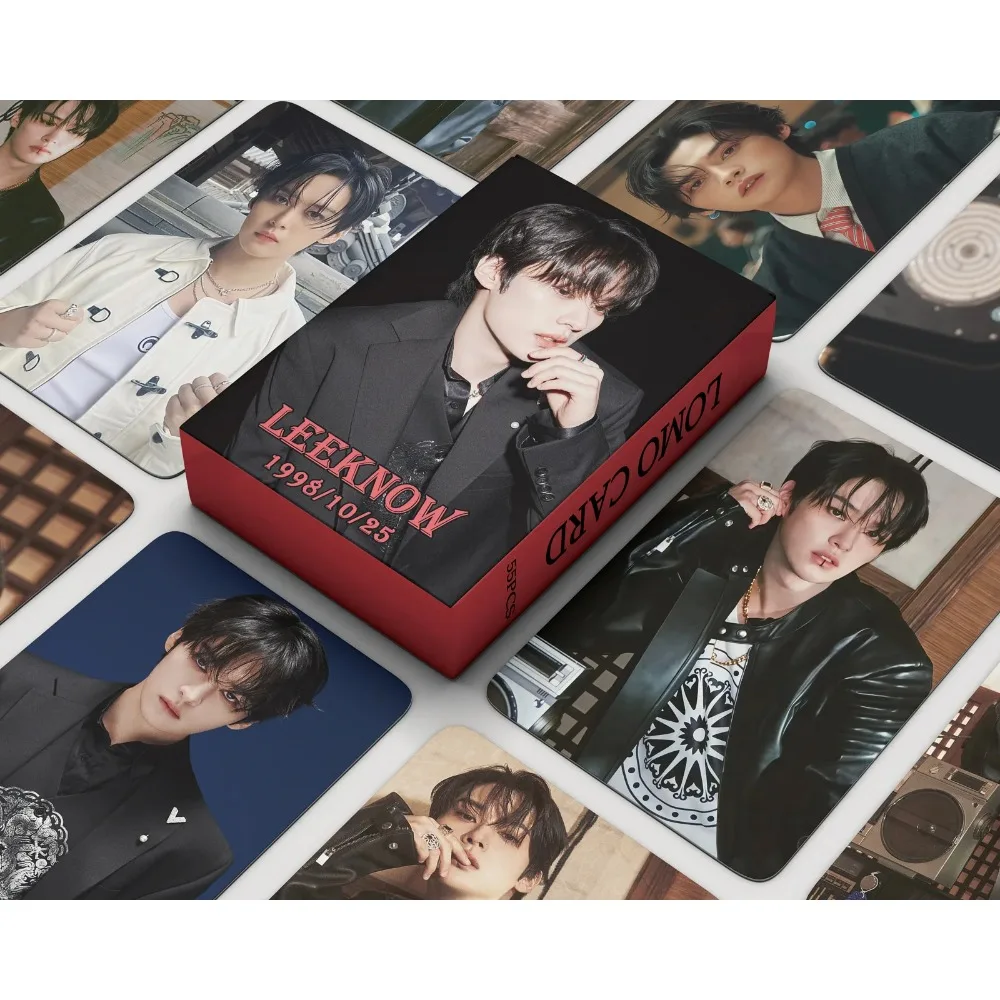 55Pcs/Set Kpop New Ablum (HOP) Lomo Card Lee Know Photo Print Pictures Photocard Fans Collection Postcards Gifts
