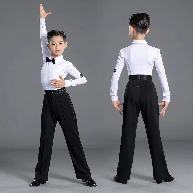 

Professional Latin dance competition suit performance suit art examinationpants and Latin practice suit set forchildren and boys