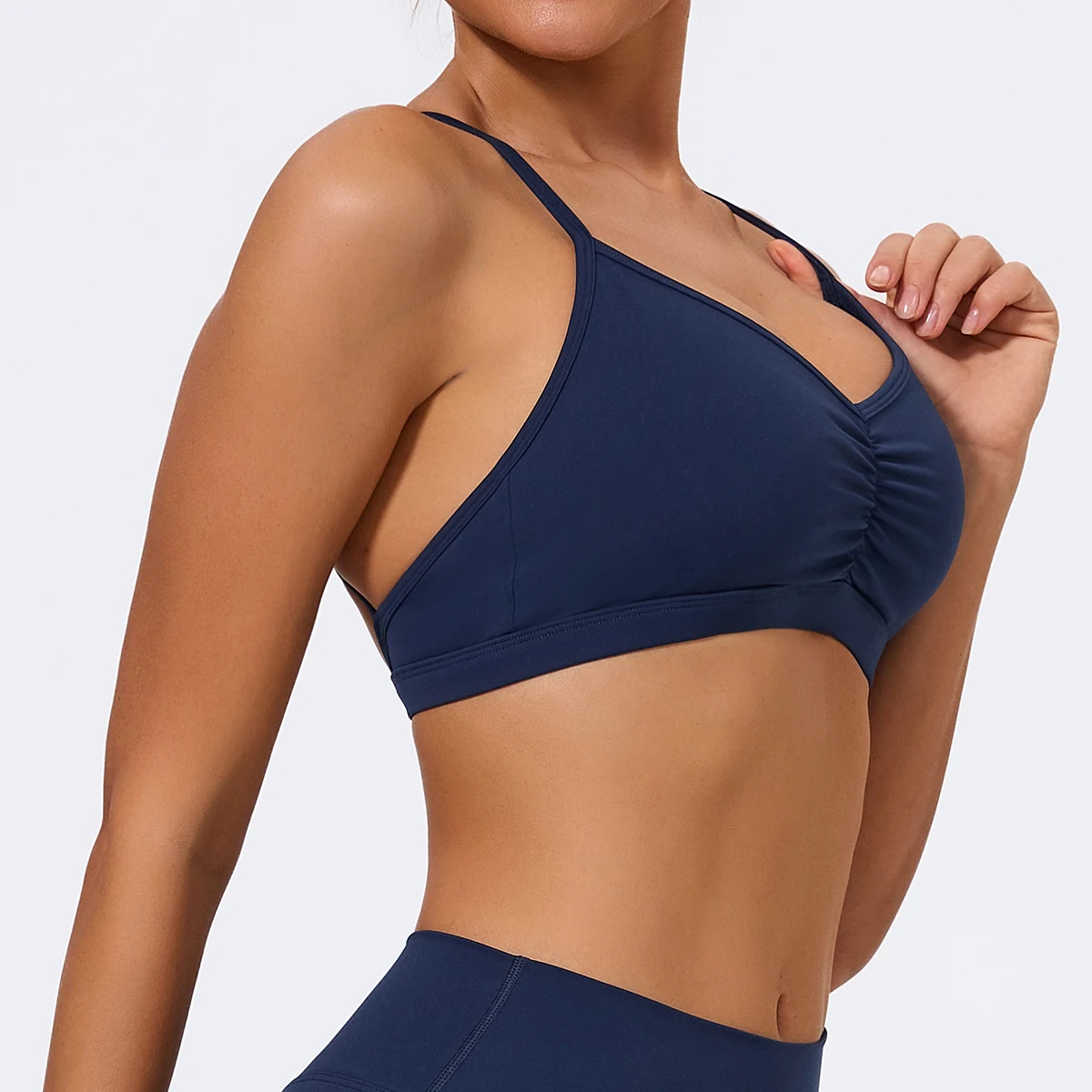 Hearuisavy Summer Scrunch Sports Bra Gym Top Women Running Back Cross Top Sportswear Yoga Underwear Fitness Workout Yoga Clothes