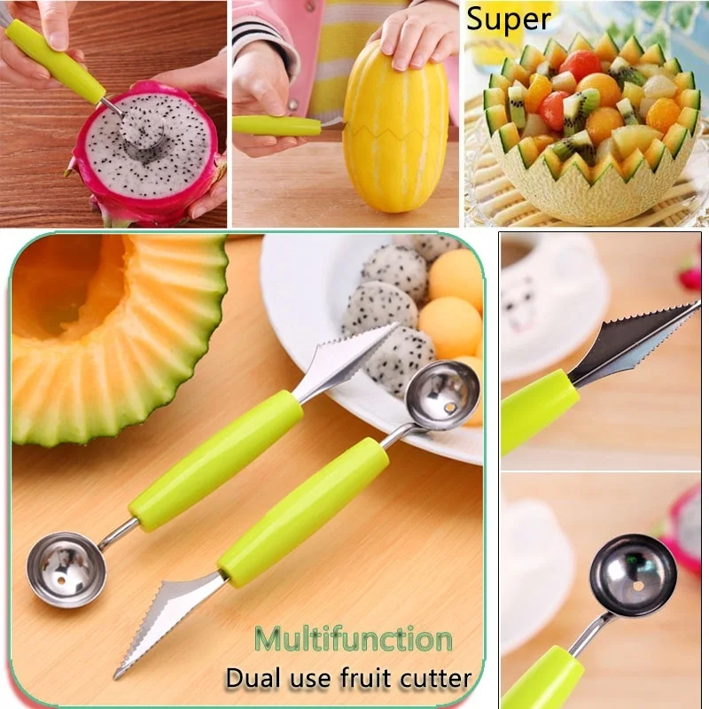 Utensilios tallado fruta verdura Scoop Ballers Cutter Chop Gadgets - imagen 4