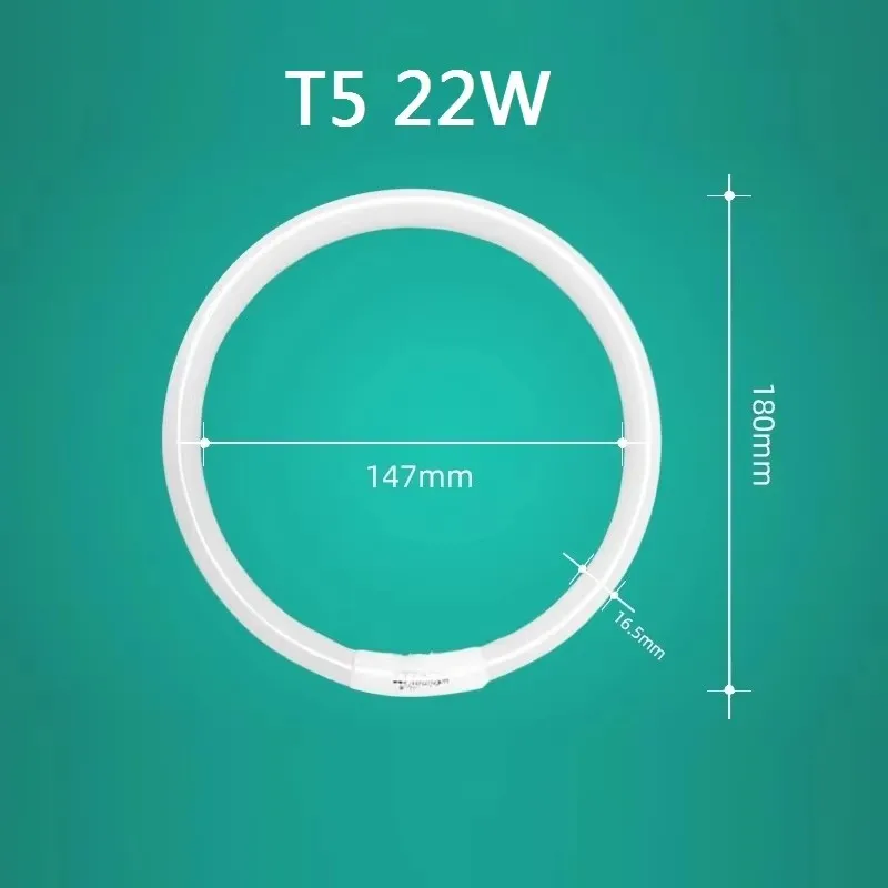 HoneyFly T5 Fluorescent Ring Tube Bulb 22W 32W 40W 6000K 182mm/240mm/273mm Diameter Annular Lamp Glass Ceiling Light