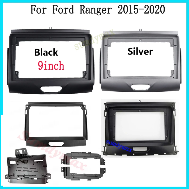 9inch 2din android Car Radio Fascia Frame for Ford Ranger EDGE Everest Pickup 2014-2020 car Panel Dash Kit Trim Bezel Fascias
