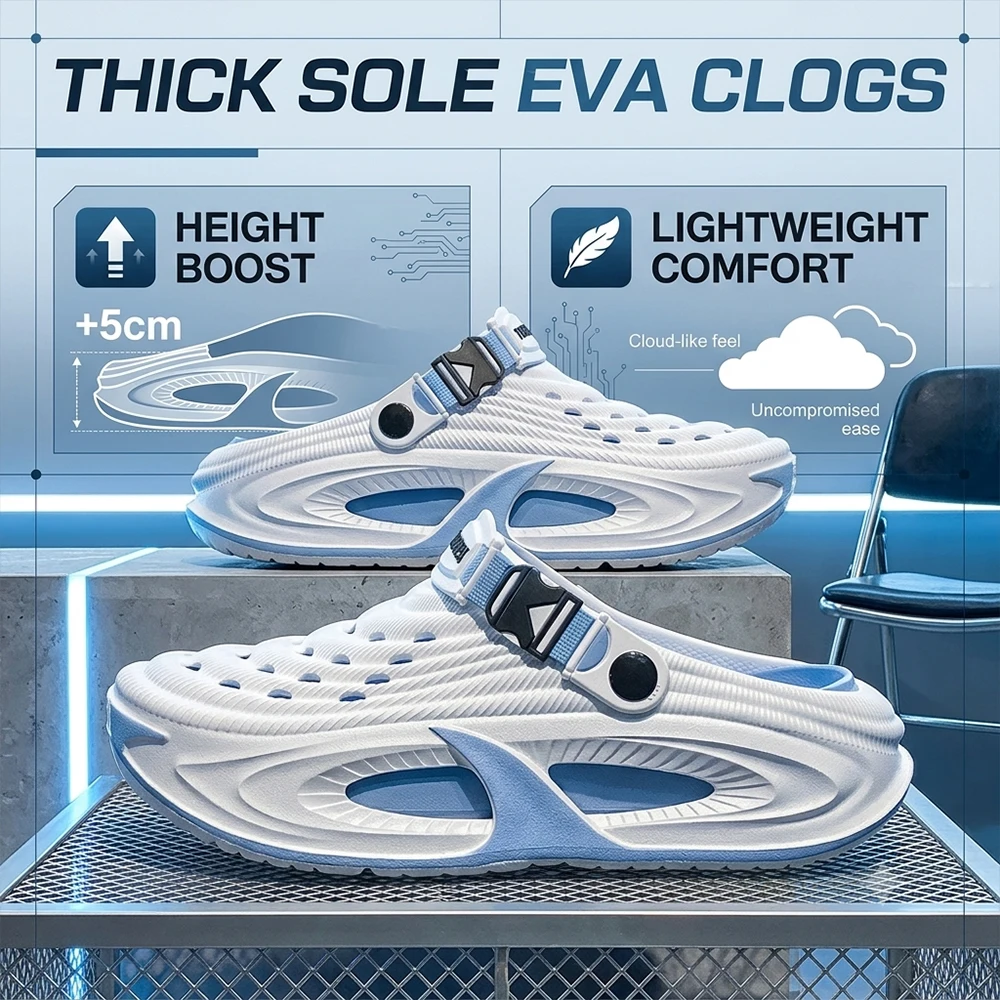 Men'S Shoes Popular - Erkek Modası Kalın Tabanlı EVA Terlikler