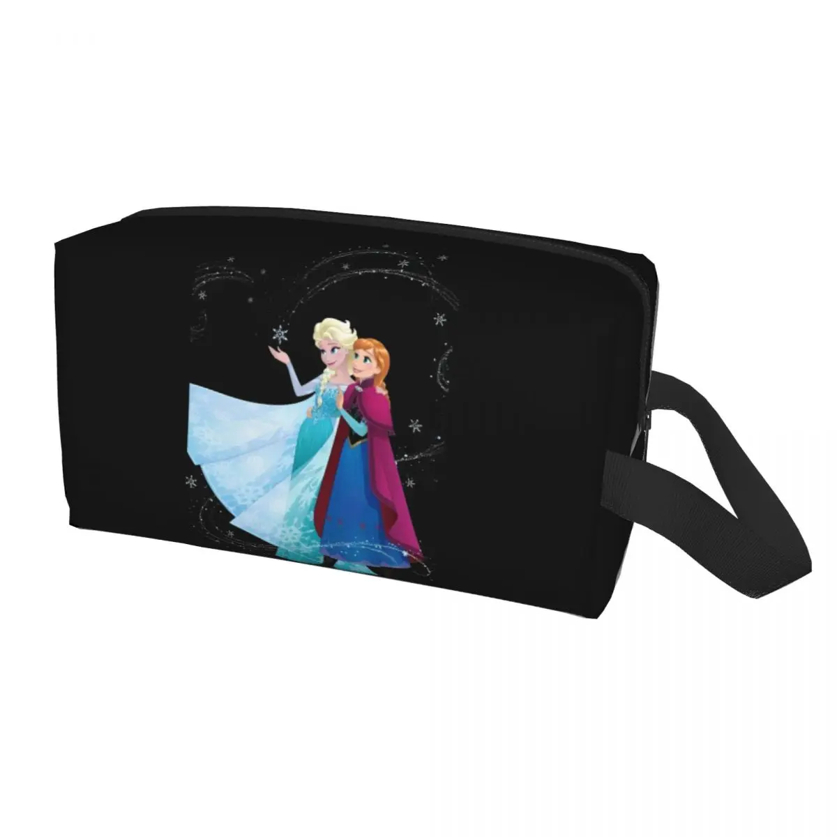 Elsa Anna Princess Frozen Makeup Pouch For Necessaries Comedy 3D Movie Multi-purpose Cosmetic Bags Women's Storage Organizers