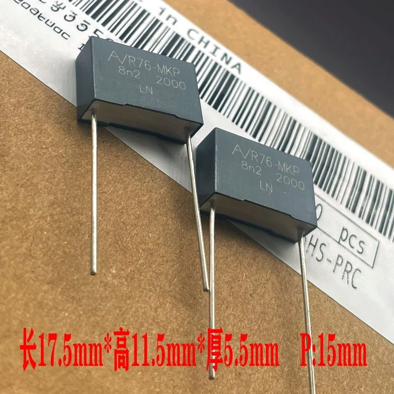 10 ชิ้น AV MKP 8200pf 8.2nf 822 2000v 2kv ตัวเก็บประจุเพื่อความปลอดภัย