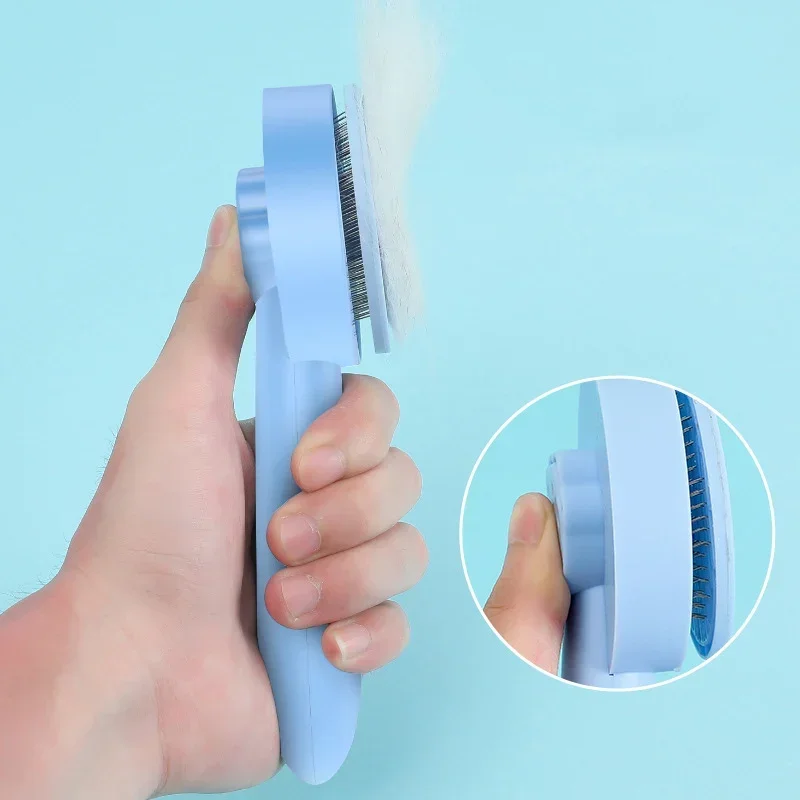 Cats Brush for Shedding Long Short Hair Self Cleaning Pet Slicker Brush Cat Grooming Massage Brushes Dog Grooming Comb