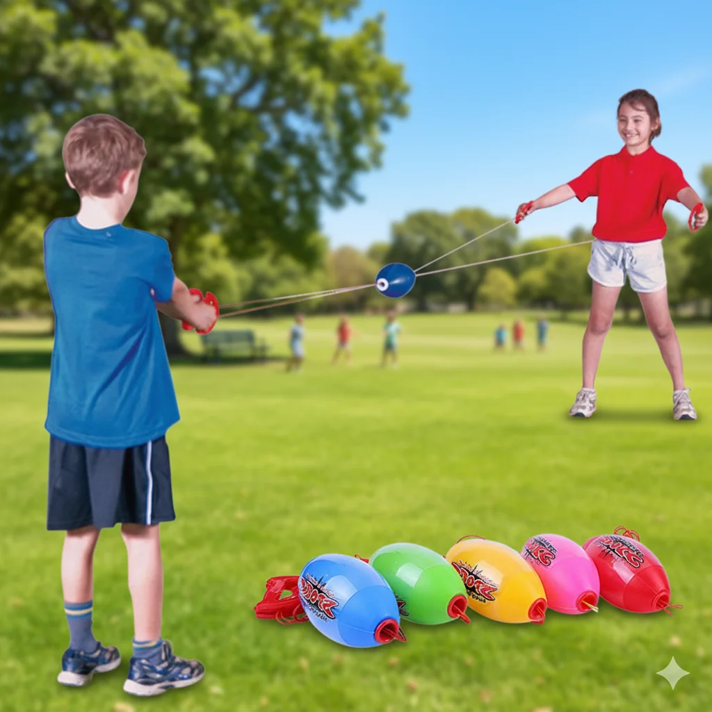 Bambini all'aperto interattivo tirando palline di velocità elastiche divertimento collisione allenamento sensoriale giochi sportivi giocattolo per bambini regalo per adulti