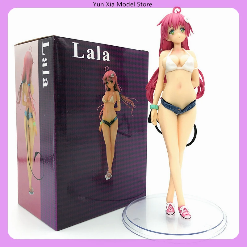 22cm Tolove Lala Satalin Deviluke posición de pie figura de Chica de Anime modelo colección de estatuas decoración de escritorio juguetes de adorno