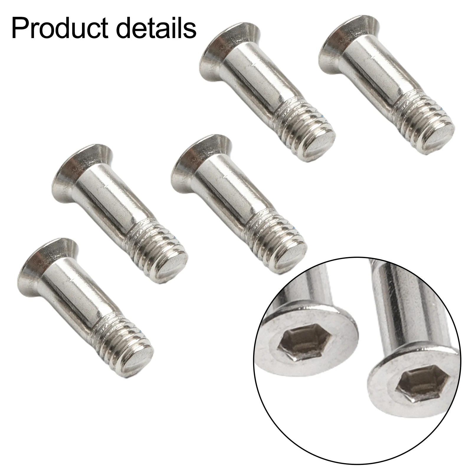 M5 High Strength Bike Rear Dial Guide Wheel Screws Made from Reliable Stainless Steel Suitable for Ten Count Package