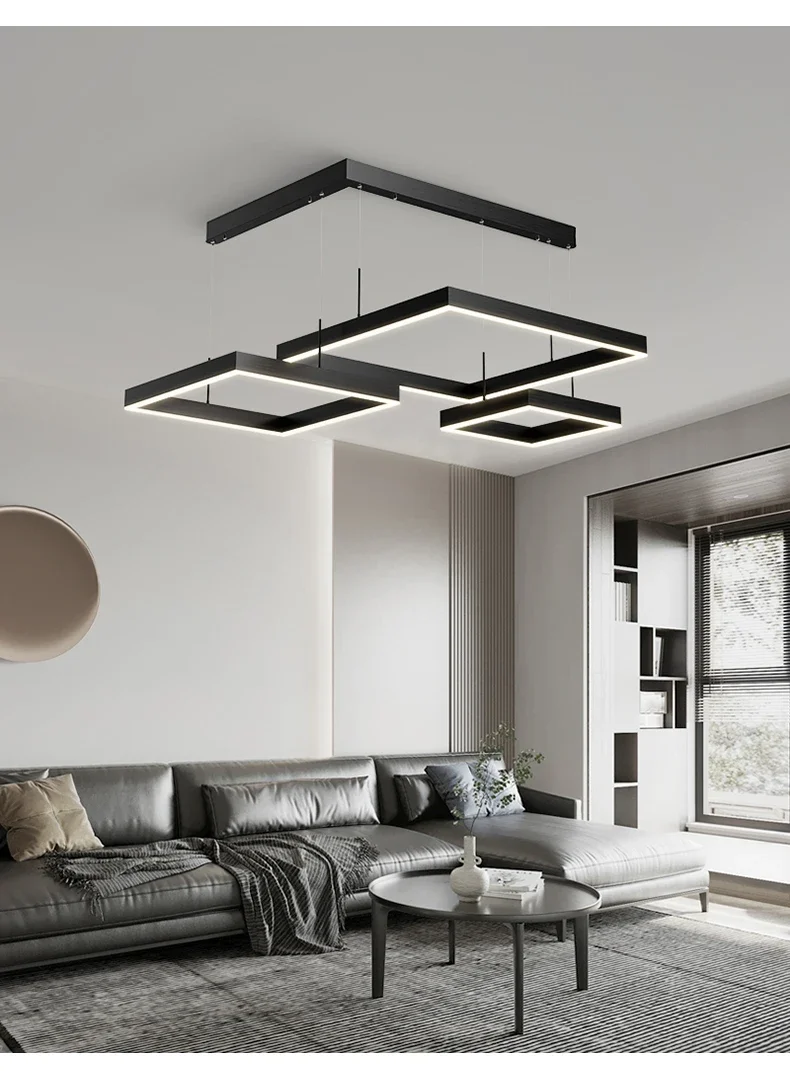 Black Coffee Simple LED Chandelier