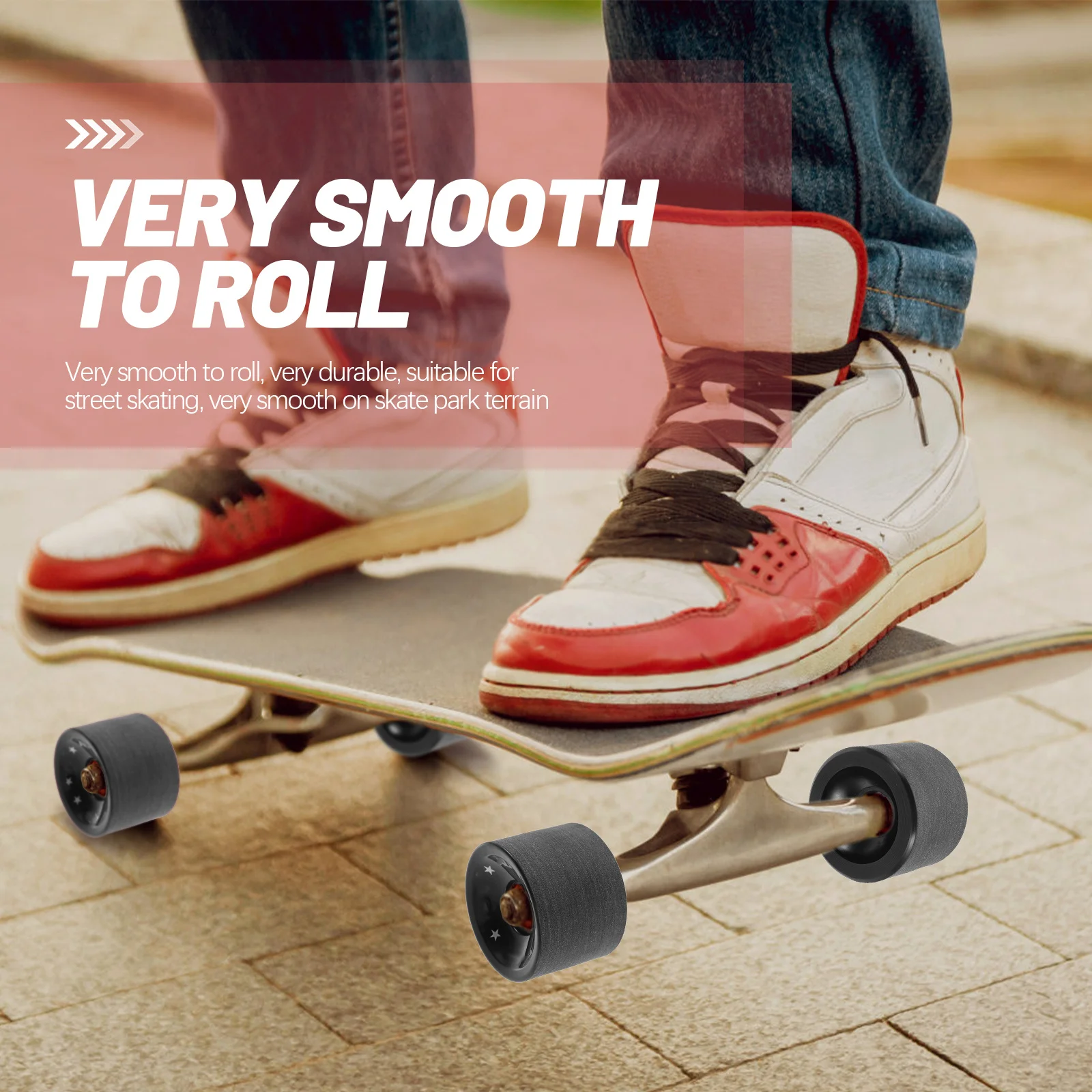 Pu-Räder High-Rebound Ersatz für Long-Board Drift Outdoor Street Skating Roller Ersatz Long-Board-Radversorgung