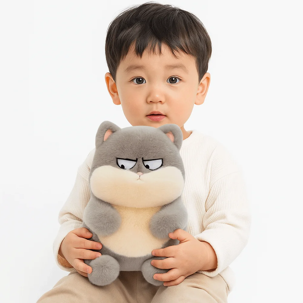 

PP Cotton Animals Cat Fluffy Handmade Cat Stuffed Animal Interactive Collection Kitty Stuffed Animals Birthday Gifts