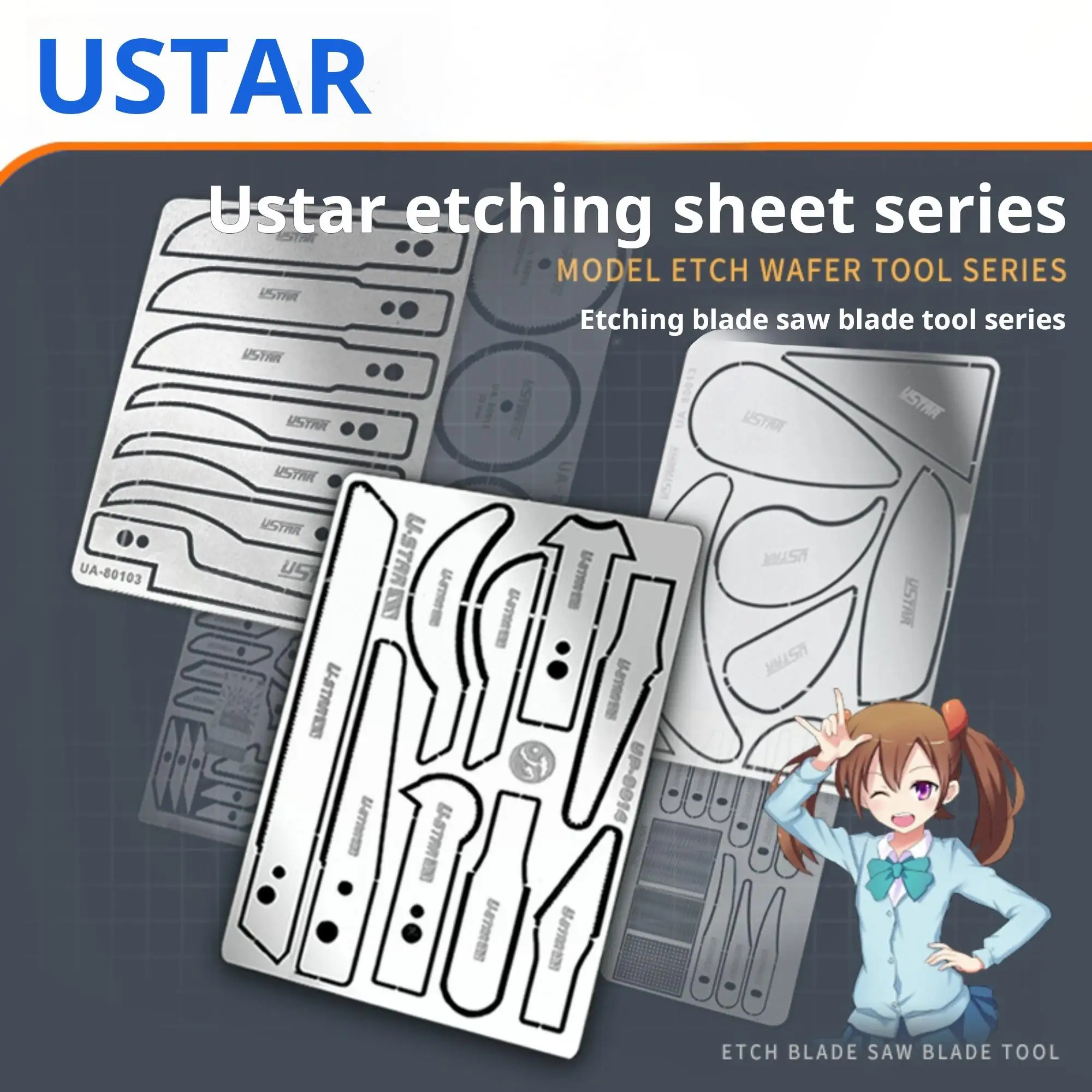 Ustar Model Etch Saw Blade Precision Cutting Tool for Military Mecha Plastic Resin Model DIY Modification Hobby Accessory