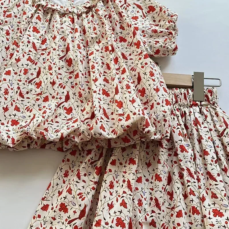 

В наличии 2024, летнее платье для маленьких девочек, синее платье ручной работы с цветочным принтом и завязками, платья с цветочным узором для девочек, детская одежда