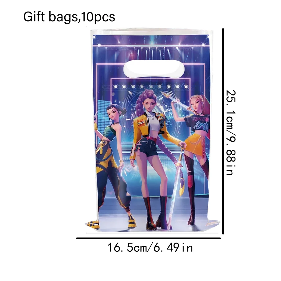 10/20/30/40/50 قطعة الكرتون K-Ppop شيطان الصيادين جودي حقيبة البلاستيك كيس الحلوى لوازم الحفلات زينة حفلة عيد الميلاد #2