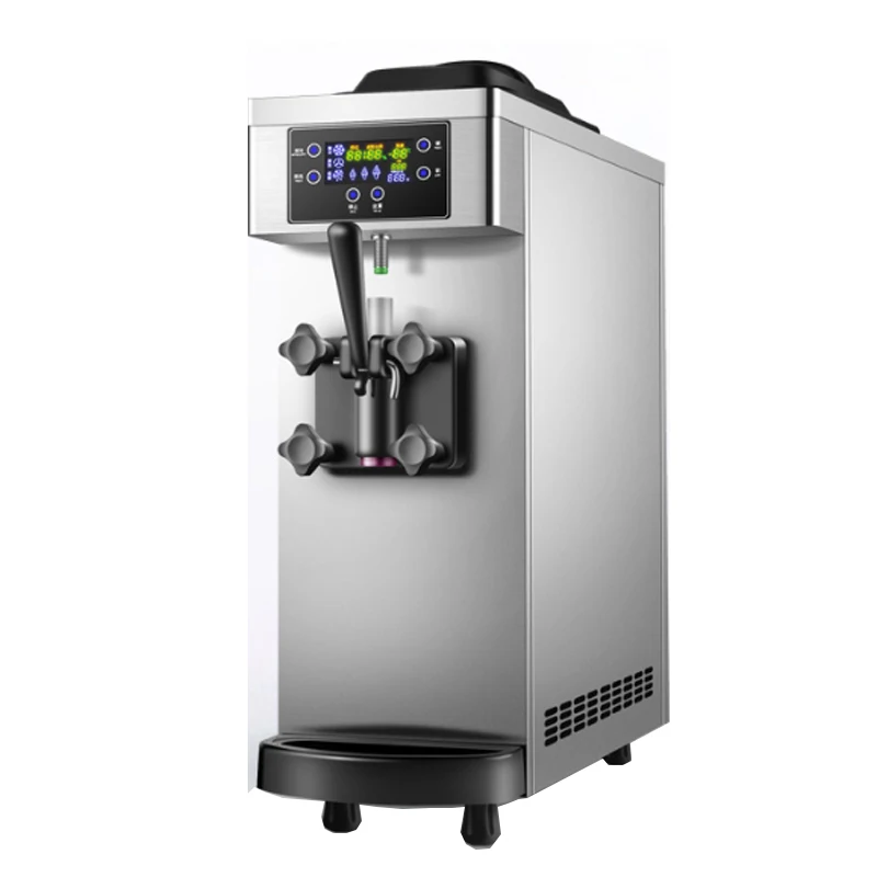 

Soft Ice Cream Machine Commercial Three Flavors Table Freeze Refrigeration Equipments Sweet Stainless Steel Sundae Cone Maker