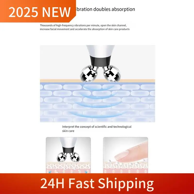 2025 Trend Microcurrent Vibrating Beauty Instrument Electric Face Lift Roller Massager Skin Tighten Massage Beauty Devices