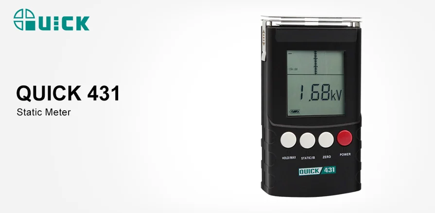 protection equipment electrostatic meter Quick 431 digital display staticc meter for film/resin products measurement