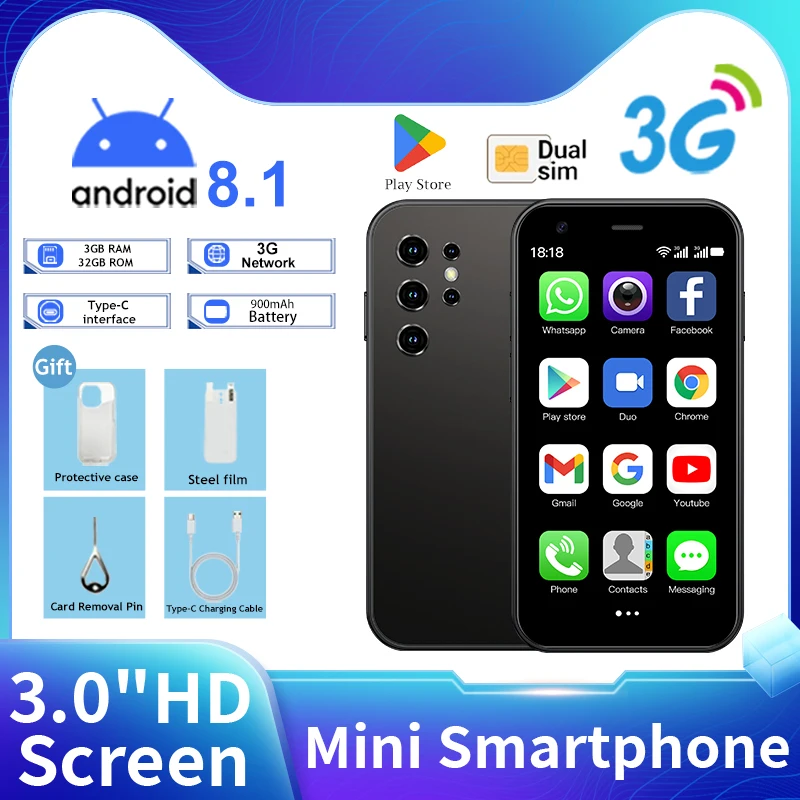 Mini 24 3-inch screen mini phone! 3+32GB memory, dual card dual standby, designed Android backup, simple yet not easy!