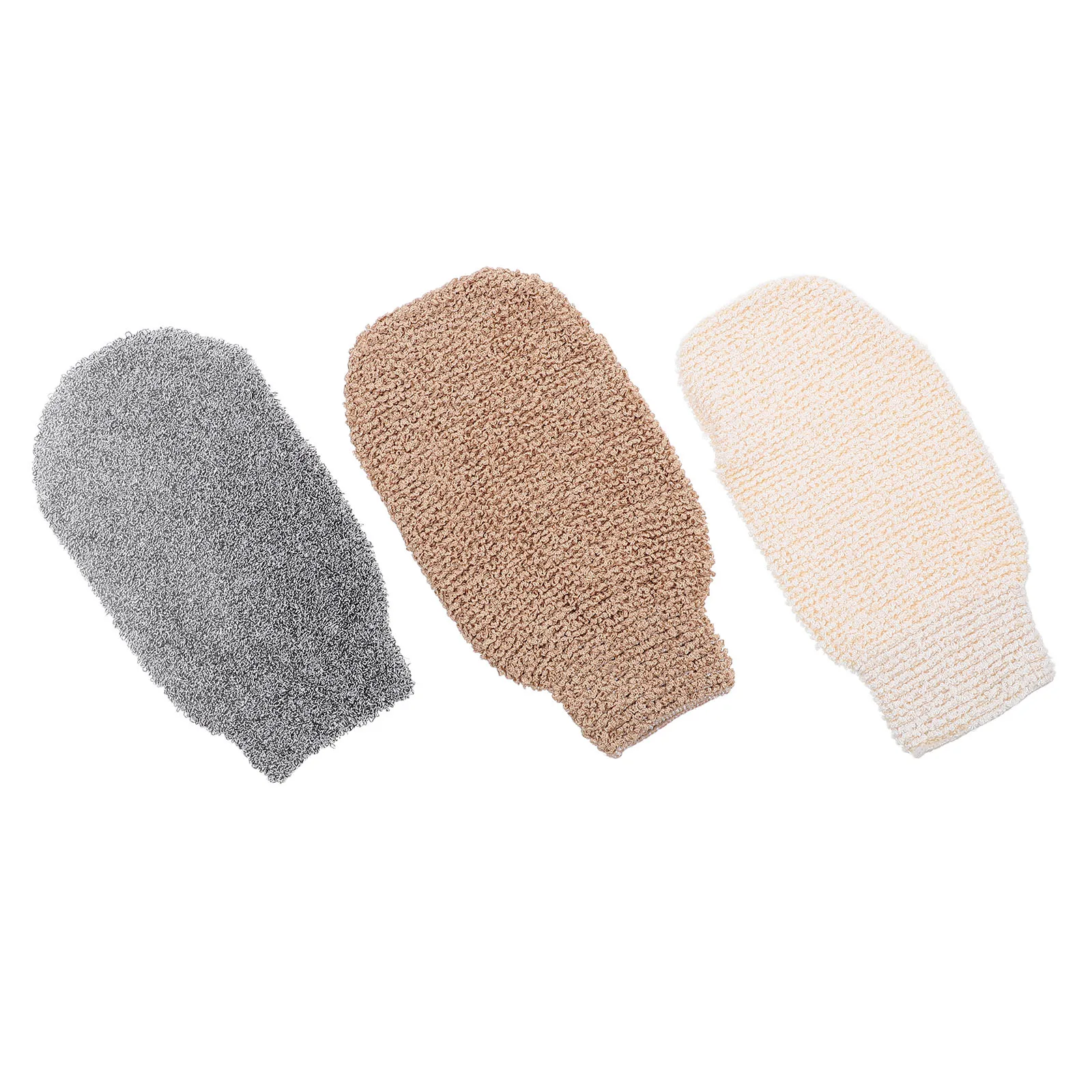 

3 Pcs Removal Mitts Beach Cleaner Gloves Summer Reusable Off Wipe Beach S Remover Bath Grey Beige Cream Set Outdoor Camping