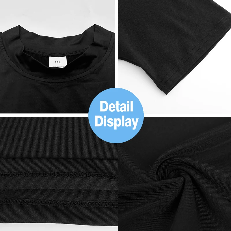 T-shirt a compressione semplice T-shirt da corsa estive da uomo Dolcevita T-shirt sportive elastiche ad asciugatura rapida Camicia a maniche corte da palestra atletica