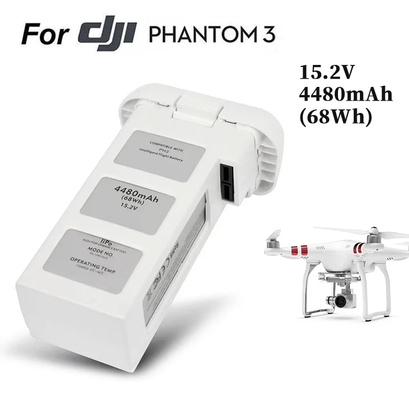 

Drone Battery for DJI phantom 3 Professional/3/Standard/Advanced 15.2V 4480mAh LiPo 4S Intelligent Battery up to 23 minutes