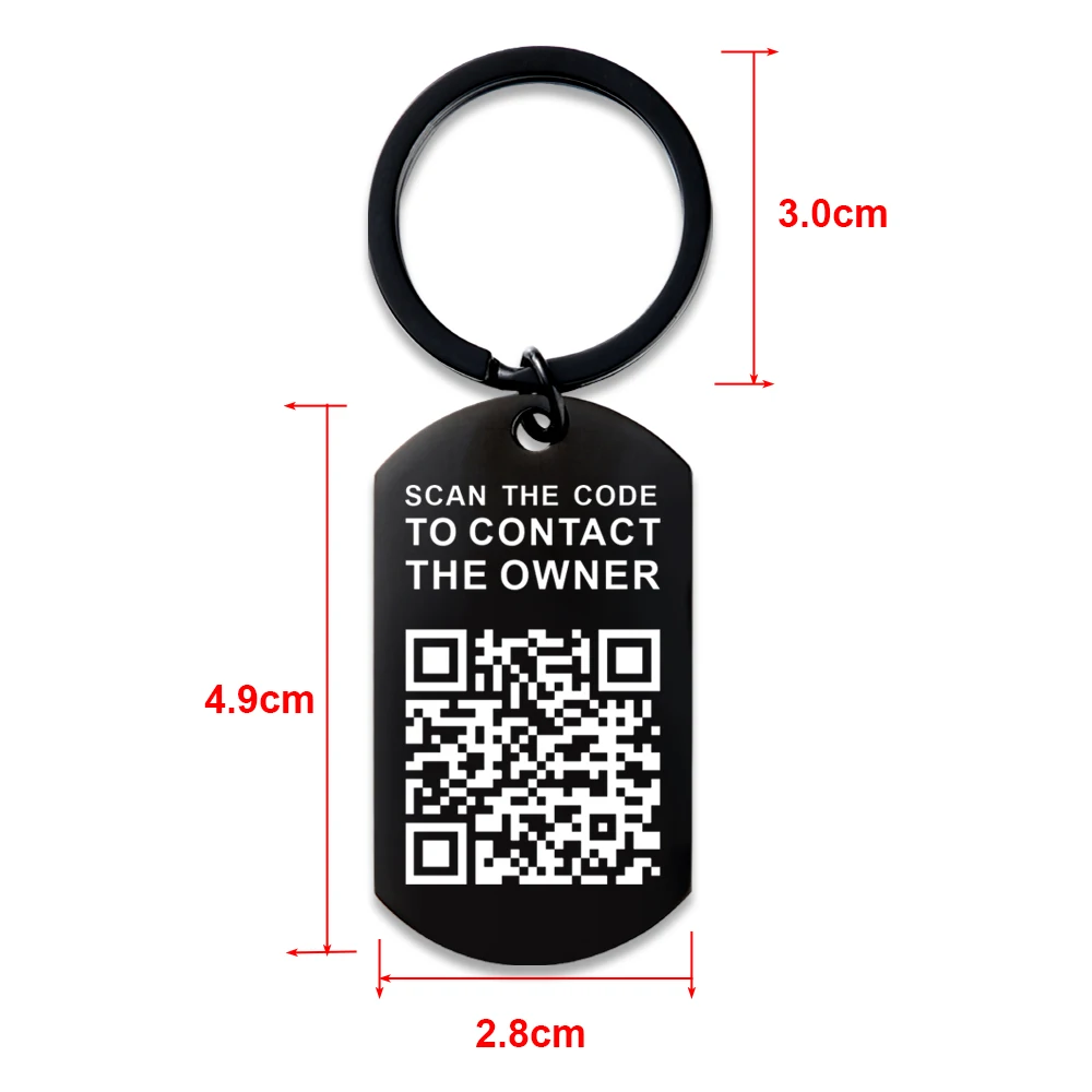 Personalize Picture Gift QR Code - Customizable Keychain - Backpack ID Tag Rental Keychain - Custom QR Code ID Tag