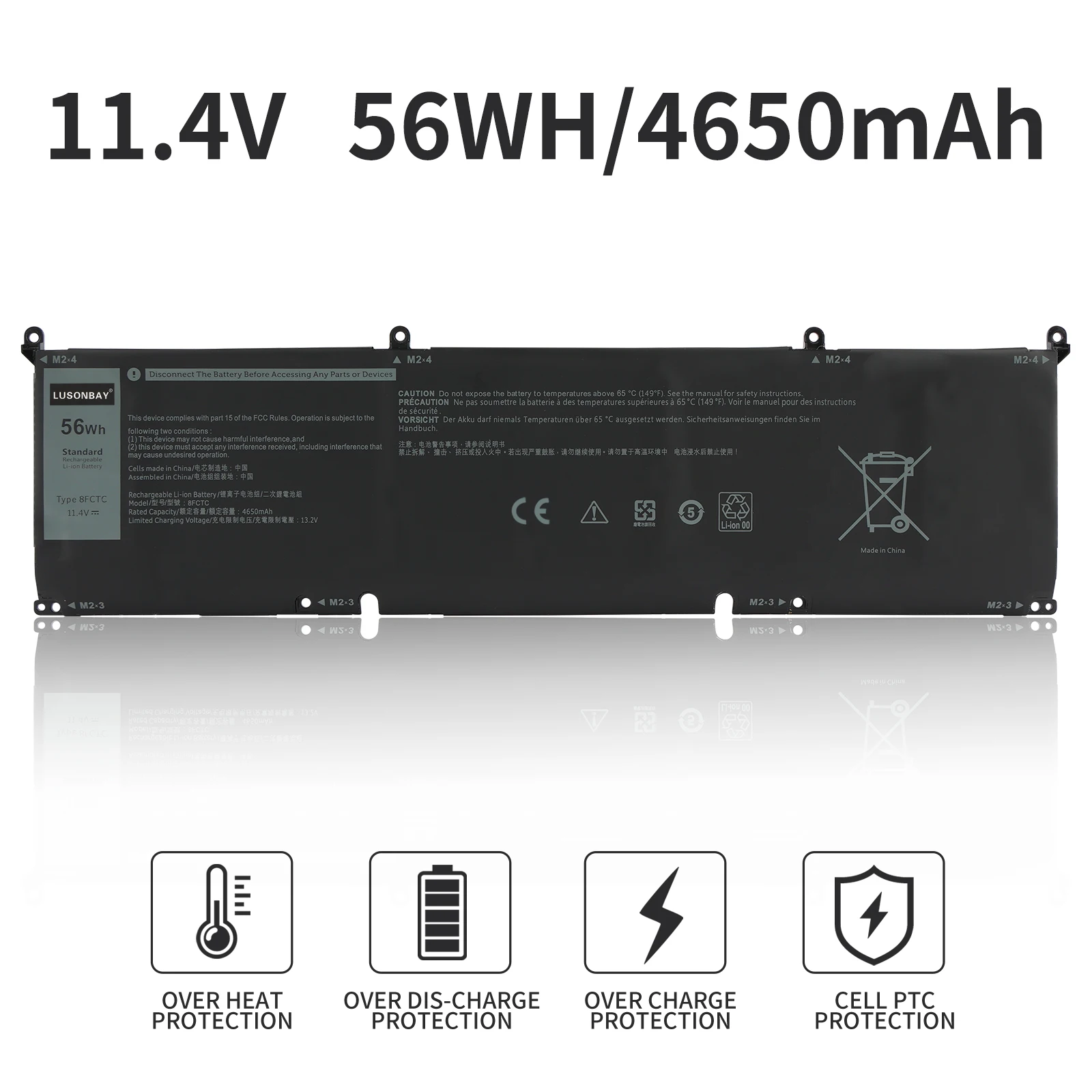 

Battery 8FCTC For Dell G15 5510 5511 5520 5515 5521 For Alienware M15 M17 R3 XPS 15 9500 G7 7500 For Precision 5560 5550 P100F
