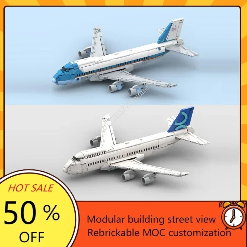 

MOC Military Weapons Boeing 747 Air Force One Helicopter Model Building Blocks Technology Bricks Assembly Toys Christmas Gifts