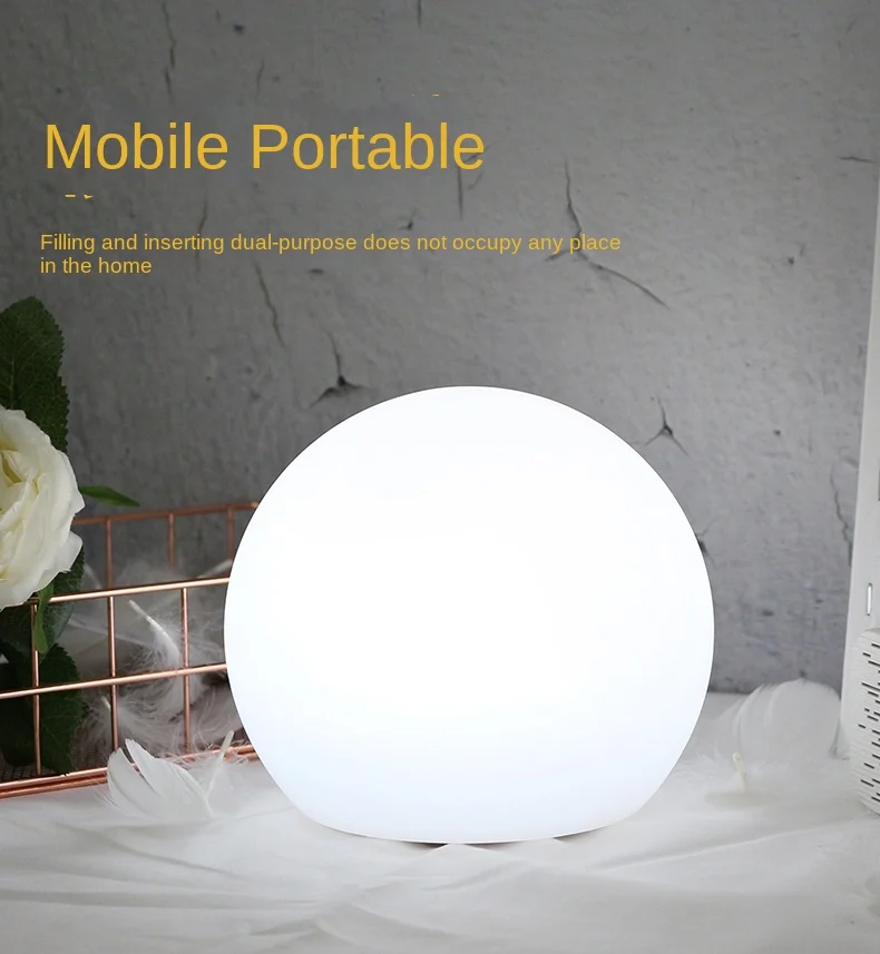 LED bedroom baby feeding and eye protection ambient light, hotel restaurant bar table lamp, colorful decoration, round bedside n