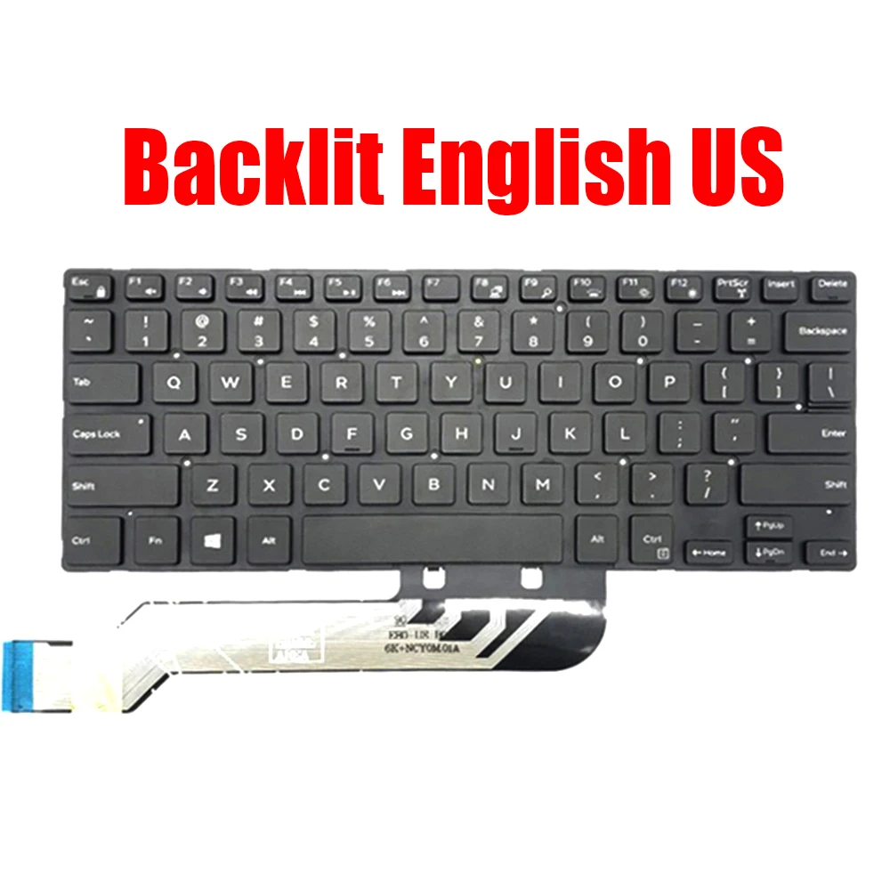 

US Laptop Keyboard For DELL For Vostro 3480 3481 3490 3491 5370 5468 5471 For Latitude 13 3379 3310 3390 2-in-1 3490 English New