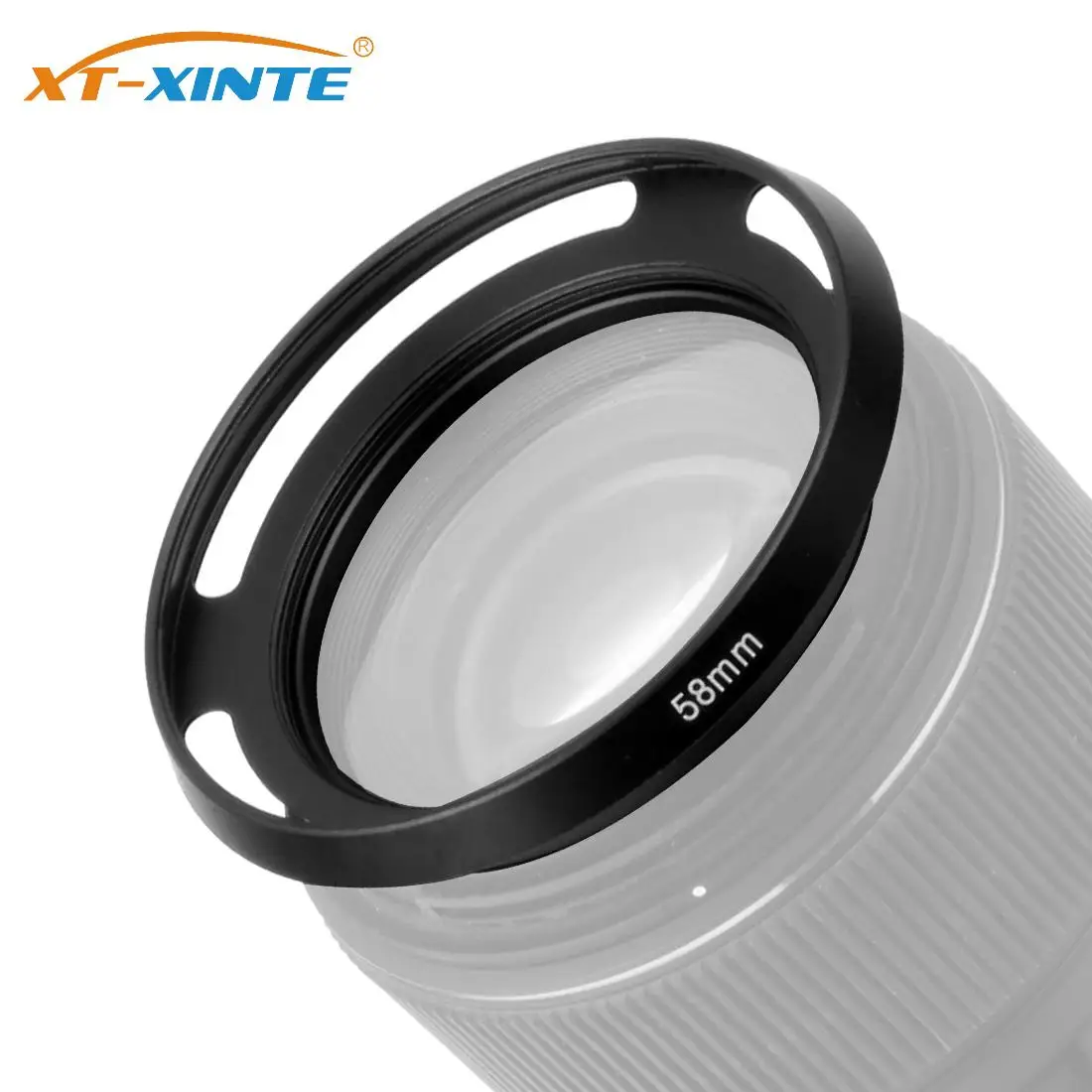 1xWide Angle Lens Hollow Metal Hood for Leica 37 40.5 49 52 55 58 67mm for Canon DSLR Camera Screw Vented Protector Accessories