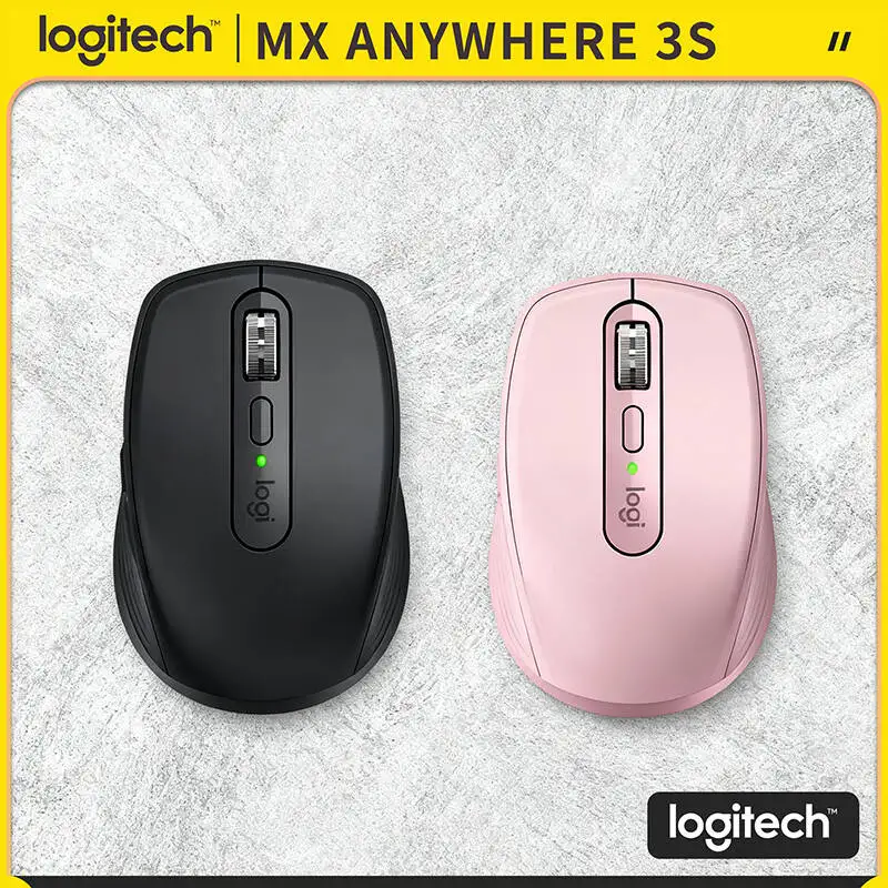 

Premium Logitech MX Anywhere 3S - 8K DPI Glass Tracking, MagSpeed Scroll, Silent Click, USB-C Quick Charge for Campus Office