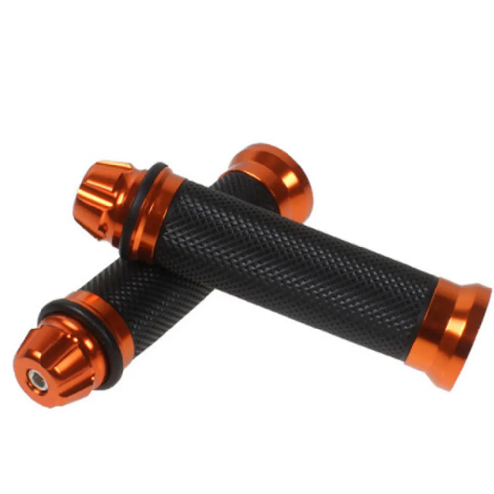 2PCS Universal 22mm 7/8\'\' Handlebar Grips Motorcycle Rubber Gel HandleGrips Dual Sport Bike Atv Scooter Off-road