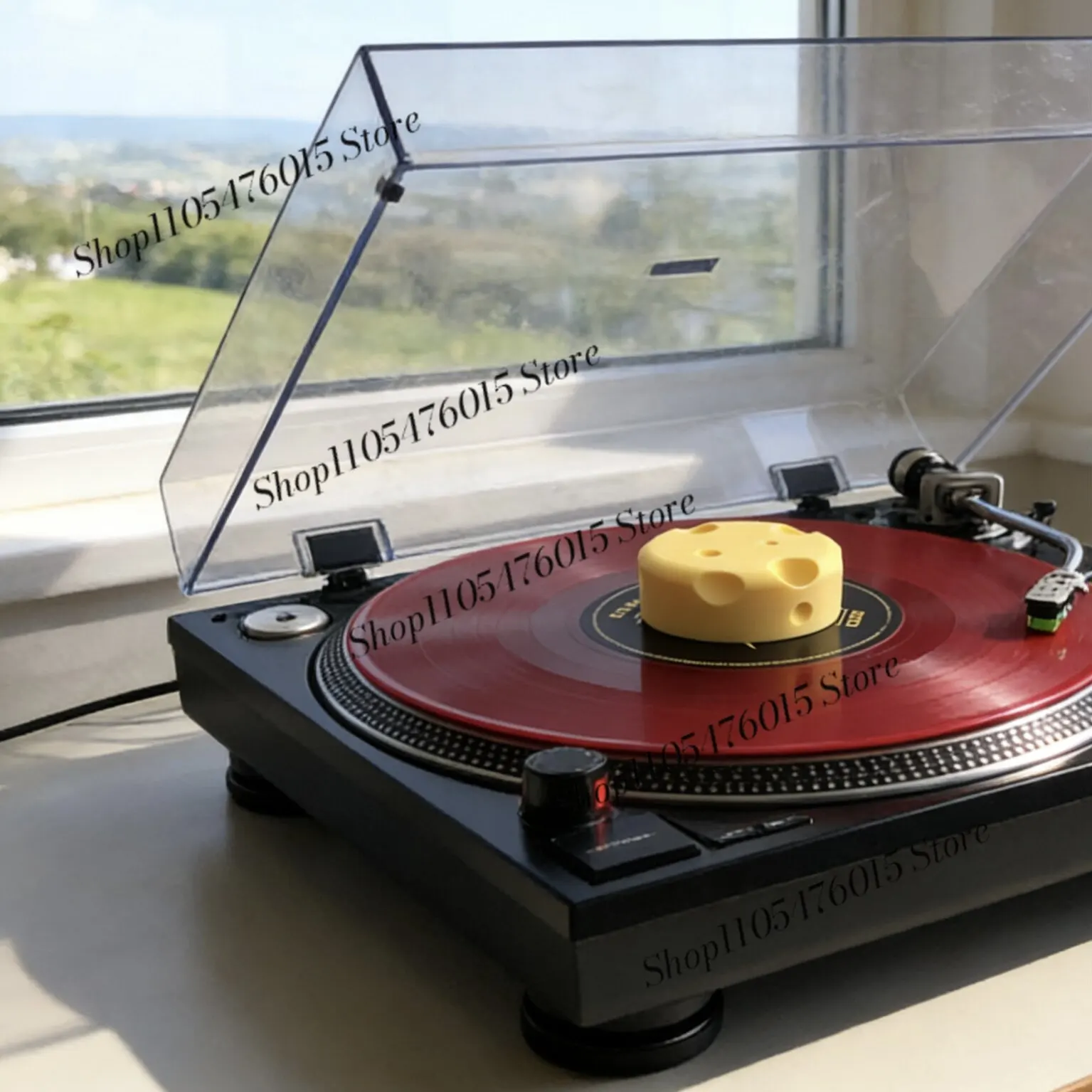 Home Audio Accessories Cheese Style Vinyl Record Weight Stable Disc Clamp Decorative Stabilizer For Turntable LP Records