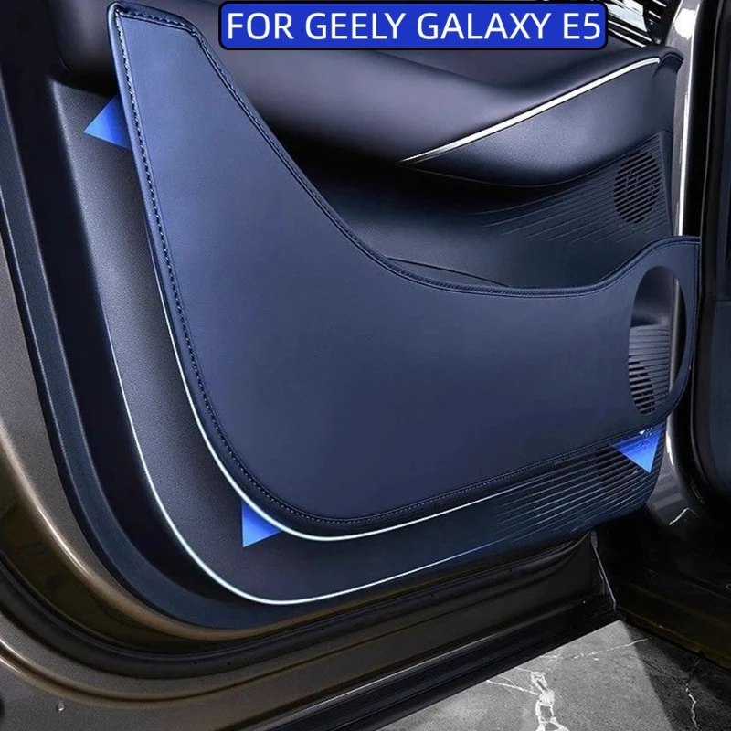 

Защитный чехол для двери автомобиля с защитой от ударов для Geely Galaxy E5 2024 2025, декоративный коврик из искусственной кожи для сиденья, авто аксессуары для интерьера