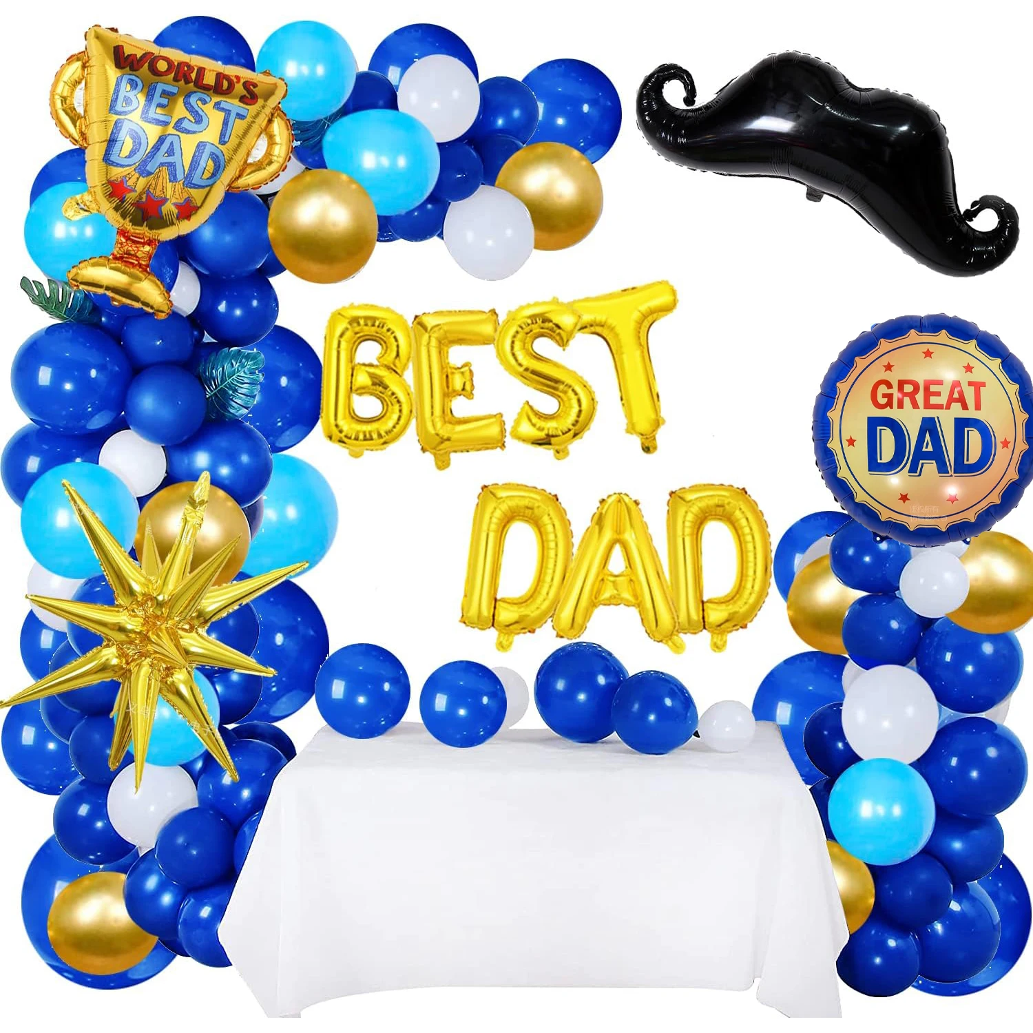 Vatertag Ballon Dekoration Bogen Set Happy Father's Day Ballon Bester Papa Folienballon Vatertag Party Dekoration Zubehör