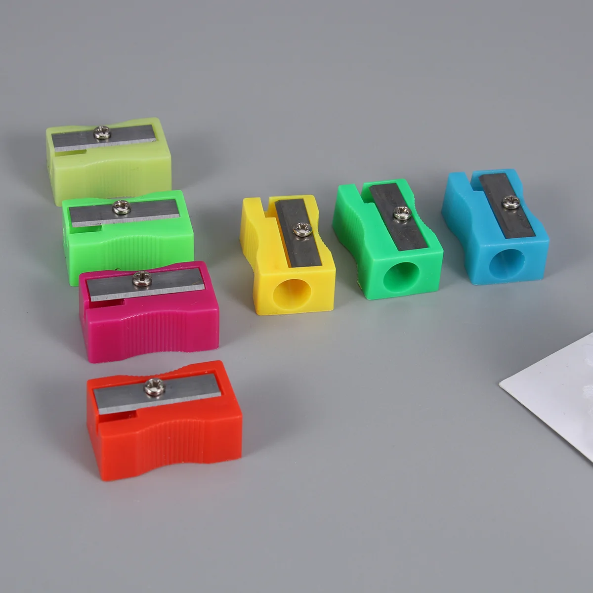 

72 Pcs Fine Tip Pencil Sharpener Handheld for Kids Single Hole Mini Mixed Color