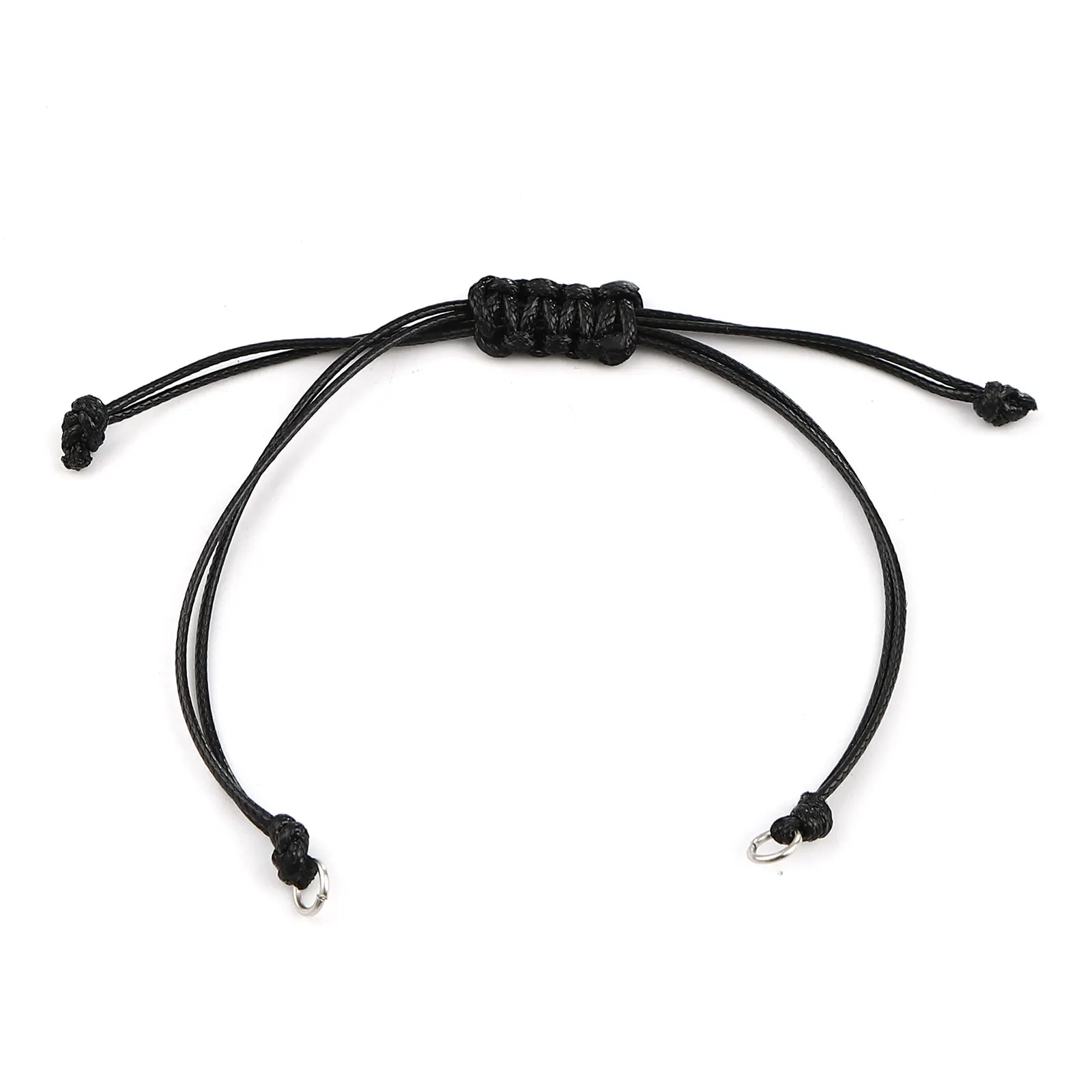5pcs Multicolor Polyester Braiding Braided Bracelets Gold Color Rope Chains Adjustable DIY Making Women Men Jewelry Findings