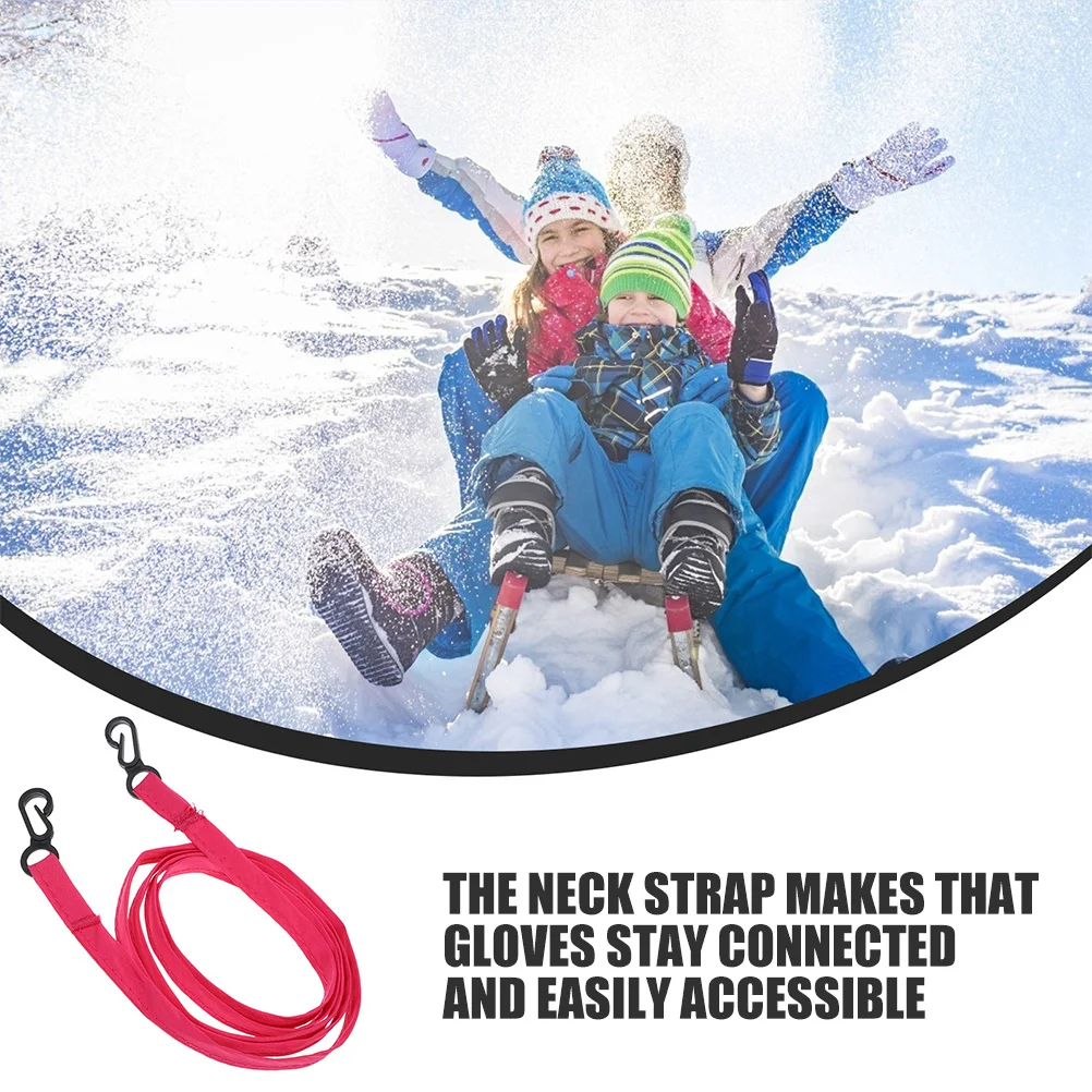 5 шт., лыжные перчатки Antilost, ремешок, эластичный ремешок на запястье, варежка, веревка, зимняя уличная многофункциональная зажим для перчаток для сноуборда